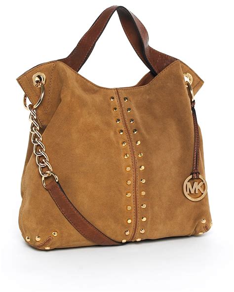 michael kors brown leather purse|michael kors brown suede purse.